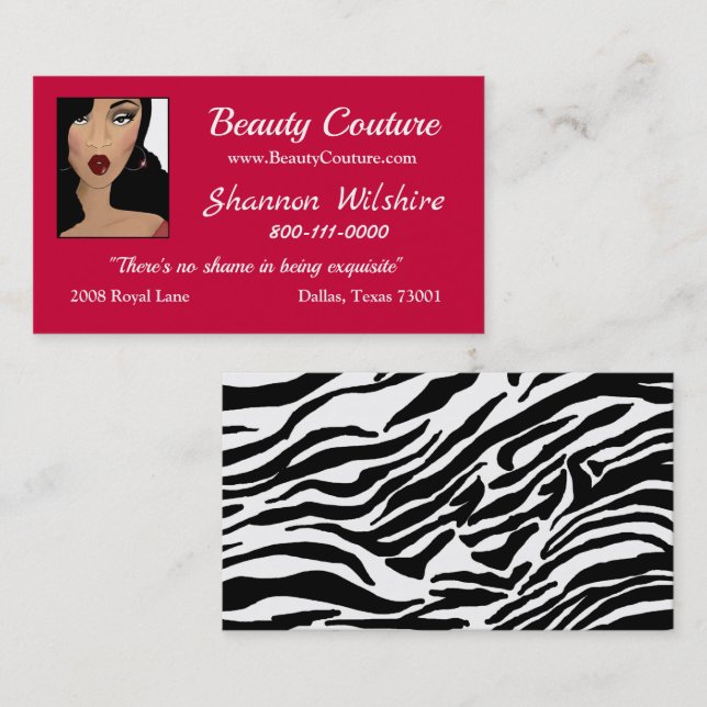 Beauty Couture Business Cards (Front/Back)