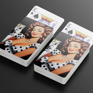 Beauty Drink Pin Up Playing Cards