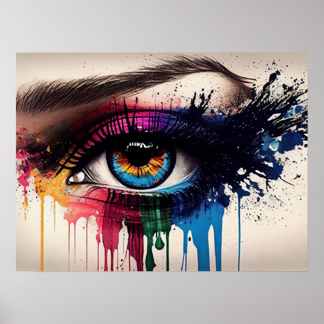 Beauty eye painted poster (Front)