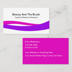 Beauty Eyelash Makeup Artist Business Card