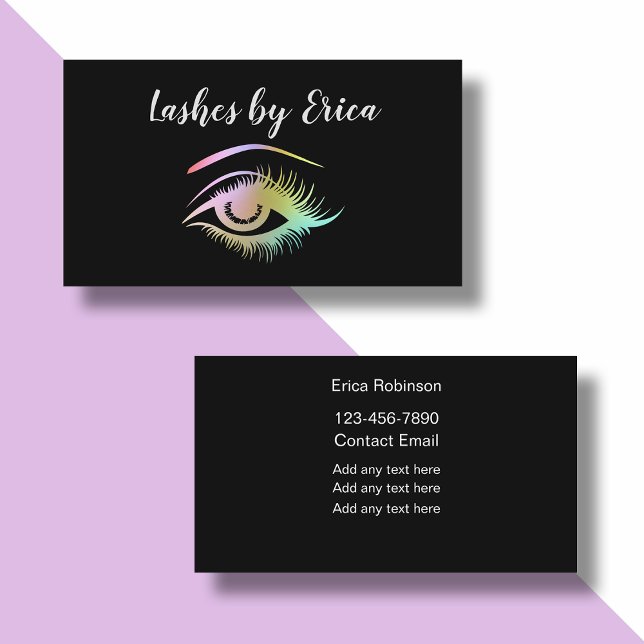 Beauty Eyelashes Theme Business Cards (Creator Uploaded)