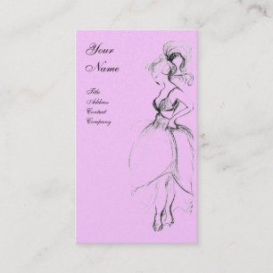 BEAUTY FASHION ,black pink gold metallic Business Card