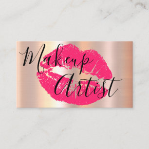 Beauty Fashion Glitzy Makeup Artist Business Card