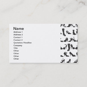 Beauty Fashion Shoes Silhouettes Business Card