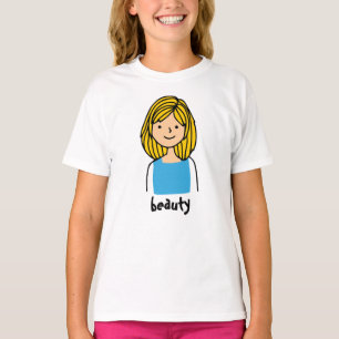 beauty girl character t-shirt