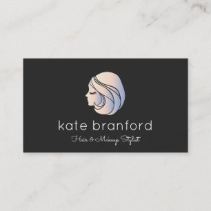Beauty Girl's Face Cosmetologist Business Card