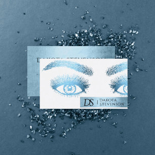 Beauty Glam Professional Glitzy Robin Egg Blue Business Card