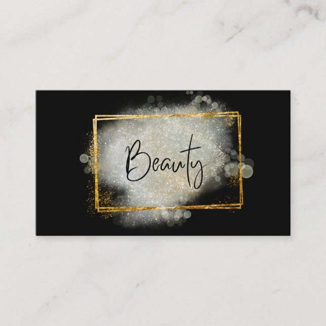 *~* BEAUTY Glitter Gold Fream Silver Glow Business Card (Front)