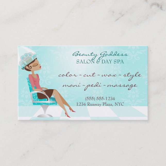 Beauty Goddess Appointment Card (Front)