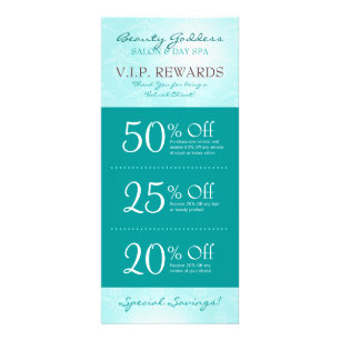 Beauty Goddess Salon Coupons Rack Card