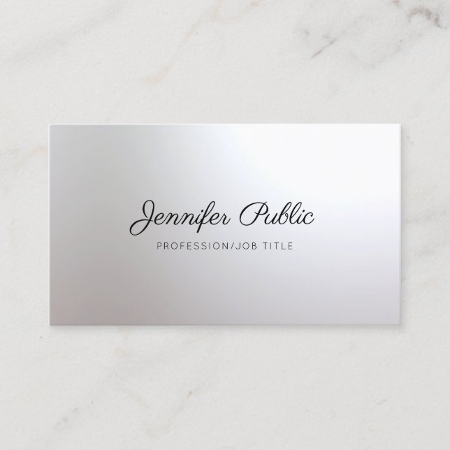 Beauty Hair Salon Cosmetologist Handwritten Script Business Card (Front)