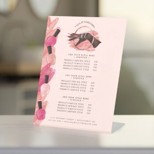 Beauty Hand Nail Polish Glam Nail Manicure Prices Pedestal Sign