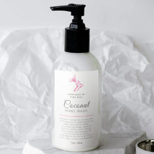 Beauty hand wash label bird logo or custom