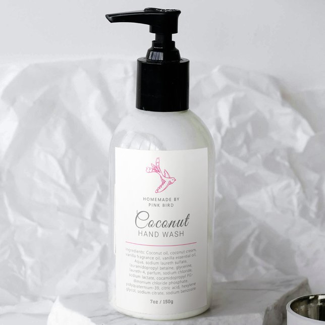 Beauty hand wash label bird logo or custom (Creator Uploaded)