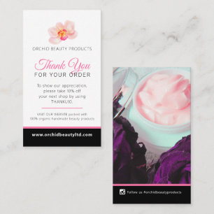 Beauty health company photo promo repeat business  card