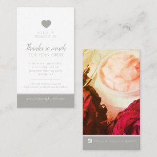 Beauty health company photo promo repeat business card