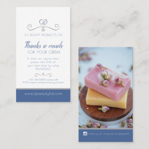 Beauty health company photo promo repeat customer business card