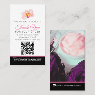 Beauty health company photo repeat business QR  Card