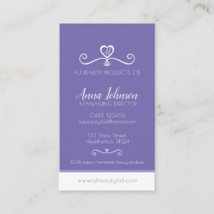Beauty health or cosmetics company photo custom business card