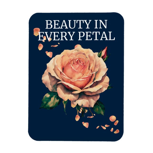Beauty In Every Petal Roses Magnet (Vertical)