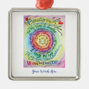Beauty in Life Cancer Poem Holiday Ornaments