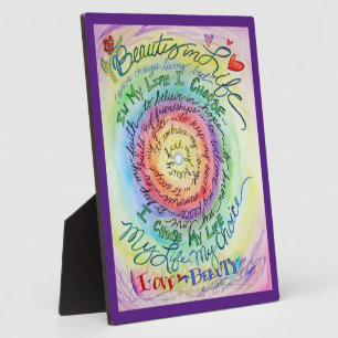 Beauty in Life Cancer Poem Rainbow Gift Plaque