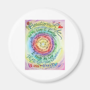 Beauty in Life Rounded Rainbow Magnet