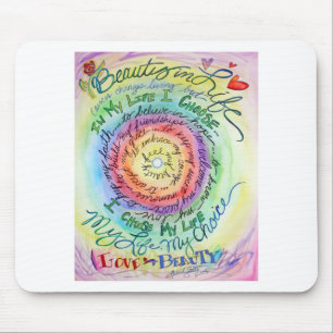 Beauty in Life Rounded Rainbow Mouse Pad