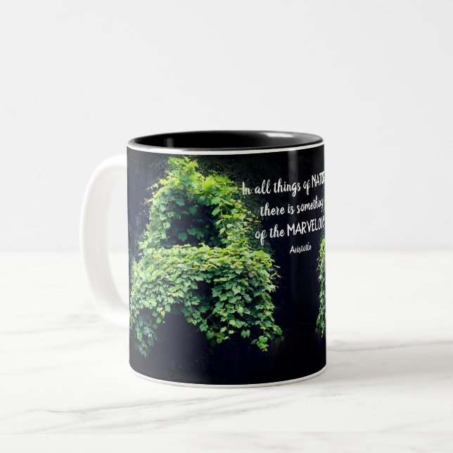 Beauty In Nature Vines Inspirational Quote   Two-Tone Coffee Mug (Front Left)