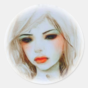 beauty in oil classic round sticker