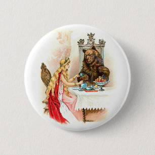 Beauty In Pink And The Beast 6 Cm Round Badge