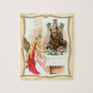 Beauty In Pink And The Beast Jigsaw Puzzle