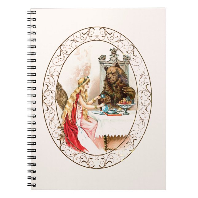 Beauty In Pink And The Beast Spiral Notebook (Front)
