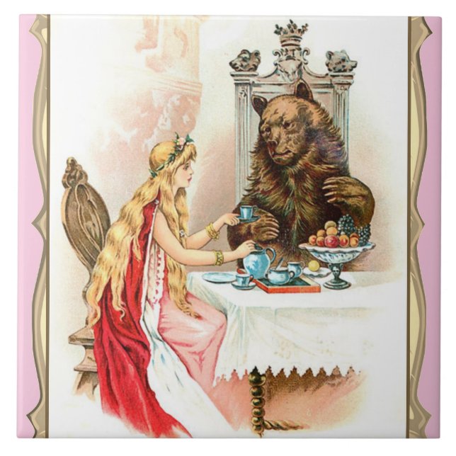 Beauty In Pink And The Beast Tile (Front)