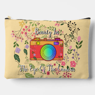Beauty In The Eye Of The Camera Floral Cosmetic Accessory Pouch