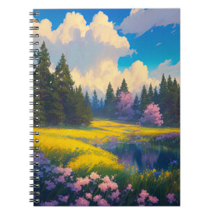 Beauty in the Meadow of Yellow Flowers Notebook