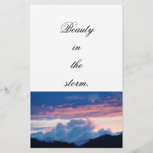 Beauty in the Storm stationery Twilight Sunset
