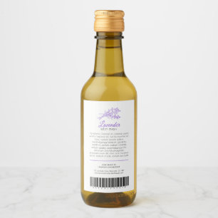 Beauty ingredients and barcode label lavender