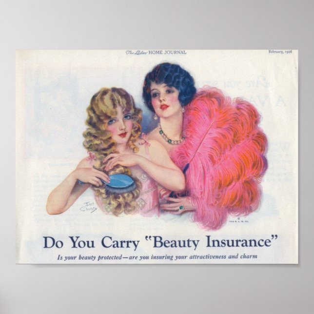 Beauty Insurance Advertisement Poster (Front)