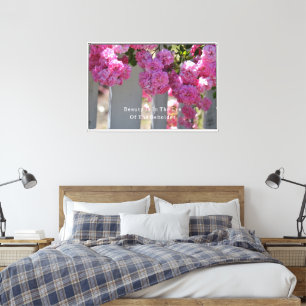 Beauty is Roses Fence (photography by me) Canvas Print