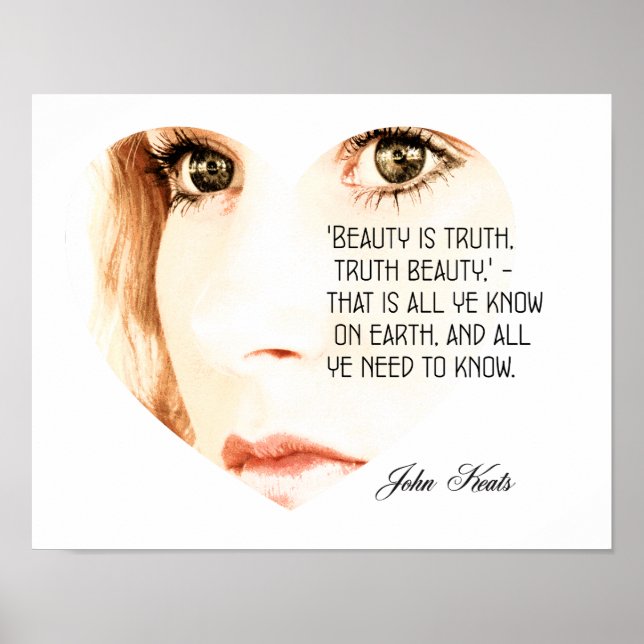 Beauty is Truth - John Keats - Art Print (Front)