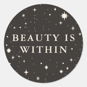 Beauty is within celestial stars sticker