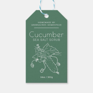 Beauty label Cucumber green white ingredients code