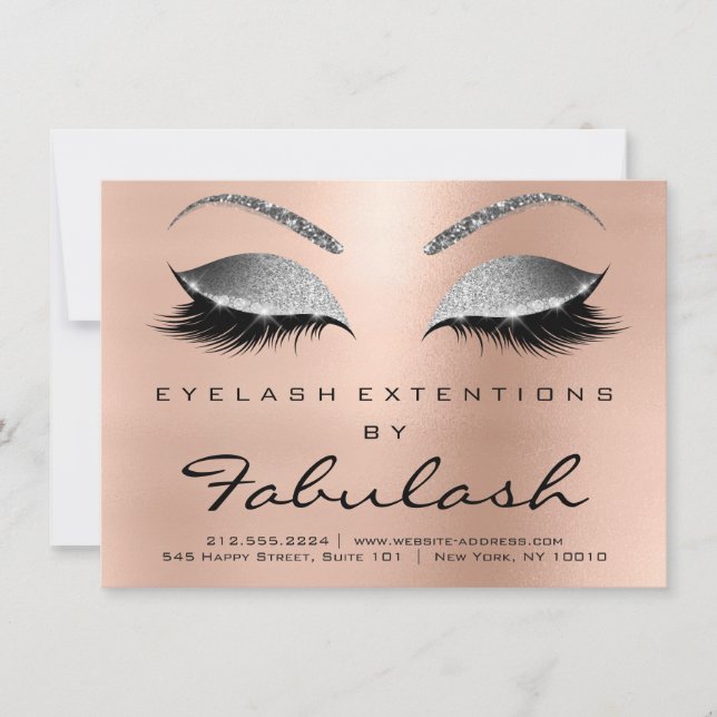 Beauty Lashes Extension Aftercare Instruction Grey (Front)