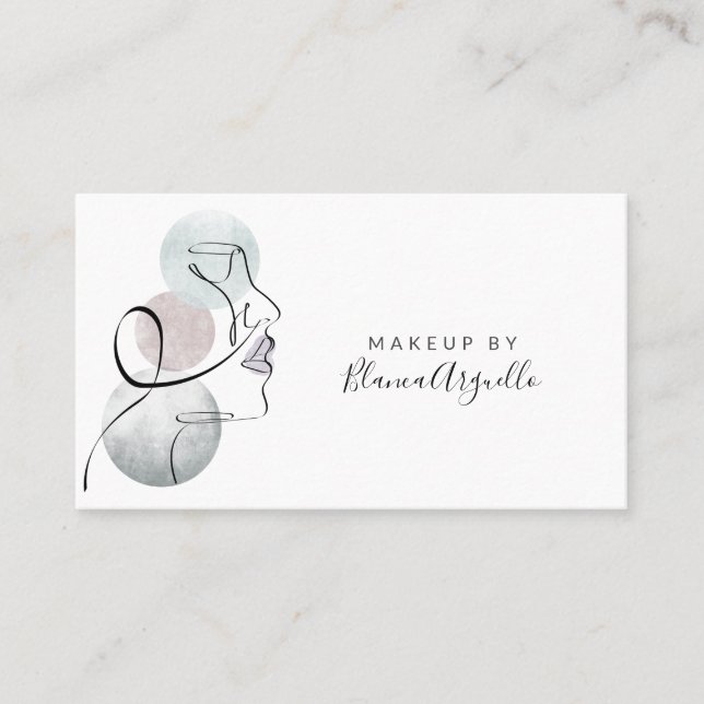 Beauty Logo Makeup Artist Business And Appointment Card (Front)