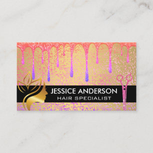 Beauty Logo   Salon Scissors and Product Business Card