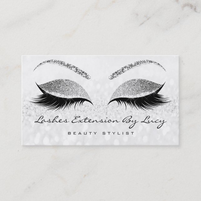 Beauty Loyalty Card 10 Makeup Lashes Silver Grey (Front)