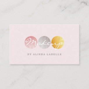 Beauty Makeup Artist Palette Pink / Silver / Gold Business Card