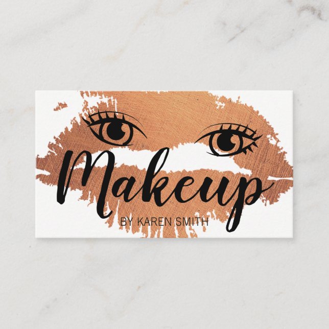 Beauty Makeup Expressive Appointment Card (Front)