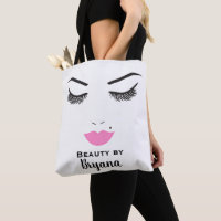 Beauty Makeup Face Lashes & Pink Lips Salon